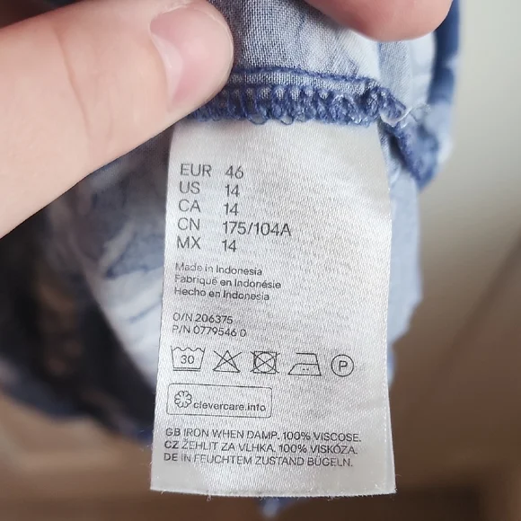 H&M Blue Floral Ruffle Mini Sun Dress - Picture 6 of 10